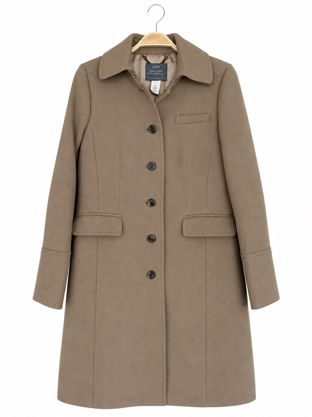 J. Crew Italian Double Cloth Camel Wool Coat Thinsulate 6